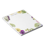 Thema Wilde Bloemen Aangepaste Naam Notitieblok (Schuin)
