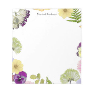 Thema Wilde Bloemen Aangepaste Naam Notitieblok