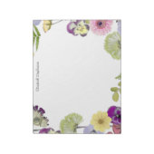 Thema Wilde Bloemen Aangepaste Naam Notitieblok (Linkerzijde)