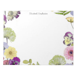 Thema Wilde Bloemen Aangepaste Naam Notitieblok