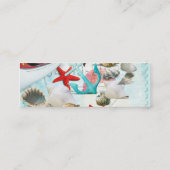 Thema zeehondenvarken Anchor Starfish Beach Mini Visitekaartje (Achterkant)