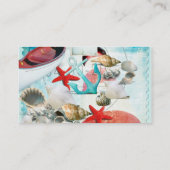 Thema zeehondenvarken Anchor Starfish Beach Visitekaartje (Achterkant)