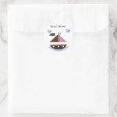 Thema zeilboot babyshower ronde sticker (Tas)