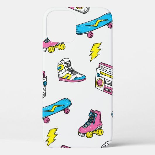 themaachtergrond met sneakers-radio-schaats Case-Mate iPhone case (Achterkant)
