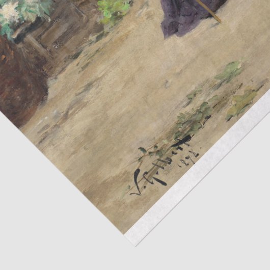  themadocument over de vliegenmarkt van Parijs Tissuepapier (Detail)