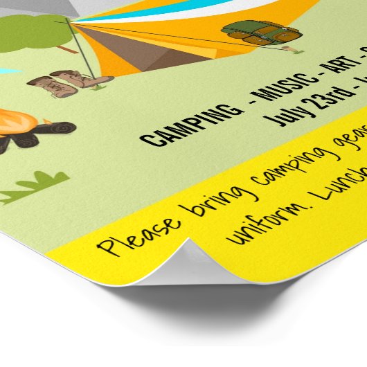 themaevenement scout Camp Poster (Hoek)