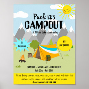 themaevenement scout Camp Poster