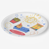 themafeest aardappelen papieren bordje (Gekanteld)