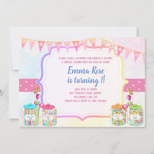 themagedag snoep Kandyland Kaart (Voorkant)