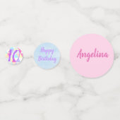 themalag van 80 jaar, roller schaats party confetti (Achterkanten)