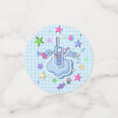 themalag van 80 jaar, roller schaats party confetti (Kleine voorkant)