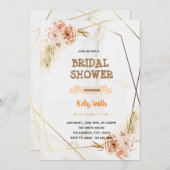 themapartij Marble golden roos Kaart (Voorkant / Achterkant)