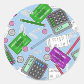 Themapatroon Boekhouding / Accountant Ronde Sticker (Voorkant)