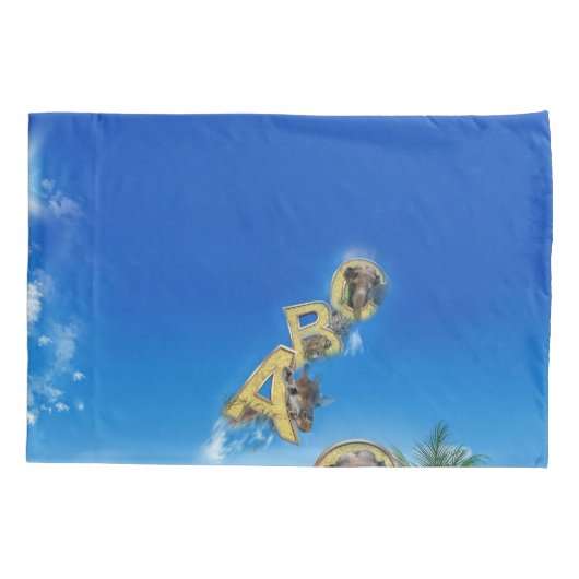 thema's ABC Capital Alphabet Kussensloop (Achterkant)