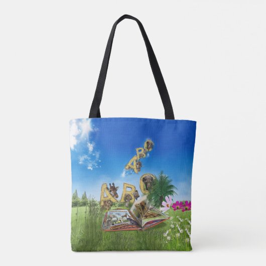 thema's ABC Capital Alphabet Tote Bag (Achterkant)