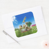 thema's ABC Capital Alphabet Vierkante Sticker (Envelop)