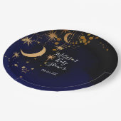 Thema's en sterren borden rond papier papieren bordje (Gekanteld)