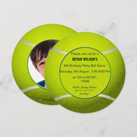 Thema's Sportpartij-tennis — Foto nodigt uit Kaart (Voorkant / Achterkant)