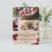 Thema's van het tijdschrift Paris Patisseries Maca Bedankkaart (Staand voorkant)