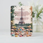 Thema's van het tijdschrift Paris Patisseries Maca Bedankkaart (Staand voorkant)