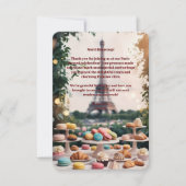 Thema's van het tijdschrift Paris Patisseries Maca Bedankkaart (Voorkant)