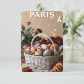 Thema's van het tijdschrift Paris Patisseries Maca Bedankkaart (Staand voorkant)