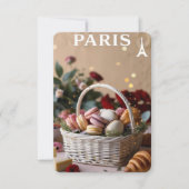 Thema's van het tijdschrift Paris Patisseries Maca Bedankkaart (Voorkant)
