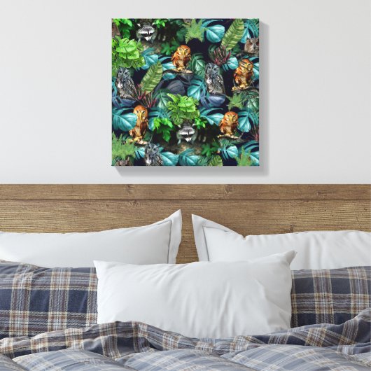 Thema's voor de viering van nachtfeesten canvas afdruk (Insitu (Slaapkamer))