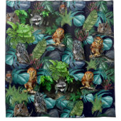 Thema's voor de viering van nachtfeesten douchegordijn (Voorkant)