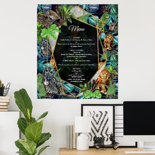 Thema's voor de viering van nachtfeesten poster (Thuiskantoor)