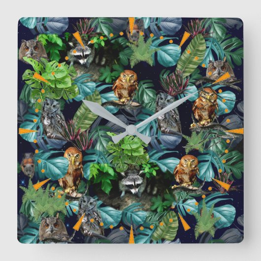 Thema's voor de viering van nachtfeesten vierkante klok (Voorkant)