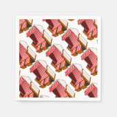 Thema's voor rooddoorns en wittebeach servetten (Voorkant)