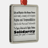 Thema's voor sociale rechtvaardigheid metalen ornament (Rechts)