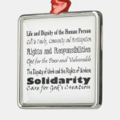 Thema's voor sociale rechtvaardigheid metalen ornament (Links)