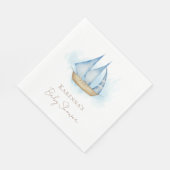 Thematische baby shower servetten in het wit met m (Hoek)