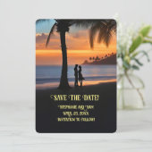 Thematische Beach Save the Date Kaart (Staand voorkant)
