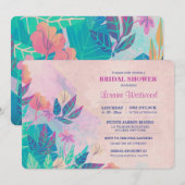 Thematische Bloemenuitnodiging Kaart (Voorkant / Achterkant)