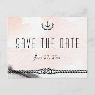 Thematische Save The Date-ansichtkaarten Aquarel P Aankondigingskaart