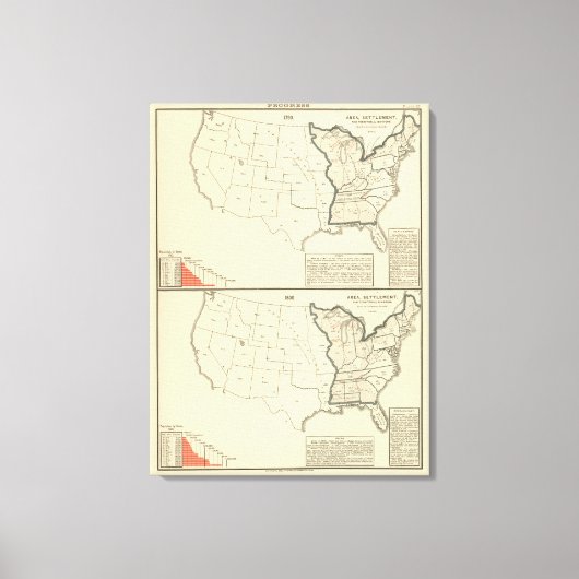Thematische Verenigde Staten Canvas Afdruk (Voorkant)