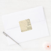 Thematische Verenigde Staten Vierkante Sticker (Envelop)