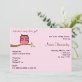themauitnodiging voor babymeisjes kaart (Staand voorkant)