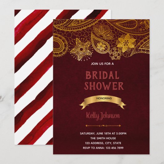 Themauitnodiging voor Bourgogne Kaart (Voorkant / Achterkant)