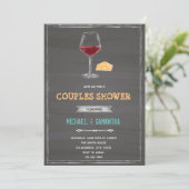 themauitnodiging voor Chalkboard-kaas Kaart (Staand voorkant)