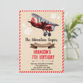  themauitnodiging voor een vliegtuig kaart (Staand voorkant)