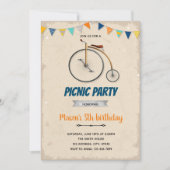  themauitnodiging voor fietsverjaardag kaart (Voorkant)