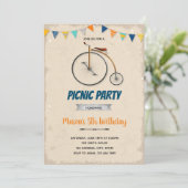 themauitnodiging voor fietsverjaardag kaart (Staand voorkant)