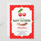 Themauitnodiging voor het baby shower Cherry Kaart (Voorkant)