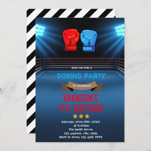 themauitnodiging voor het baren van verjaardagsfee kaart (Voorkant / Achterkant)