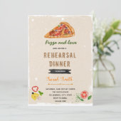 themauitnodiging voor het diner Pizza-repetitie Kaart (Staand voorkant)