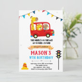 themauitnodiging voor het verjaardagsthema van de  kaart (Staand voorkant)